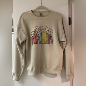 Cream Graphic Women's Sweatshirt